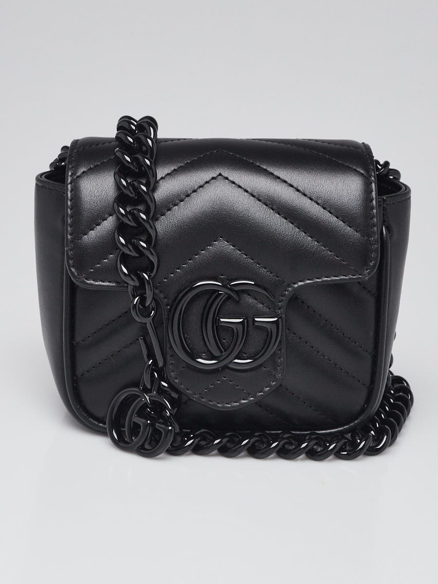 Gucci Black Quilted Leather Marmont Shoulder/Waist Bag