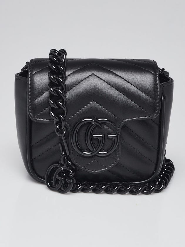 Gucci Black Quilted Leather Marmont Shoulder/Waist Bag