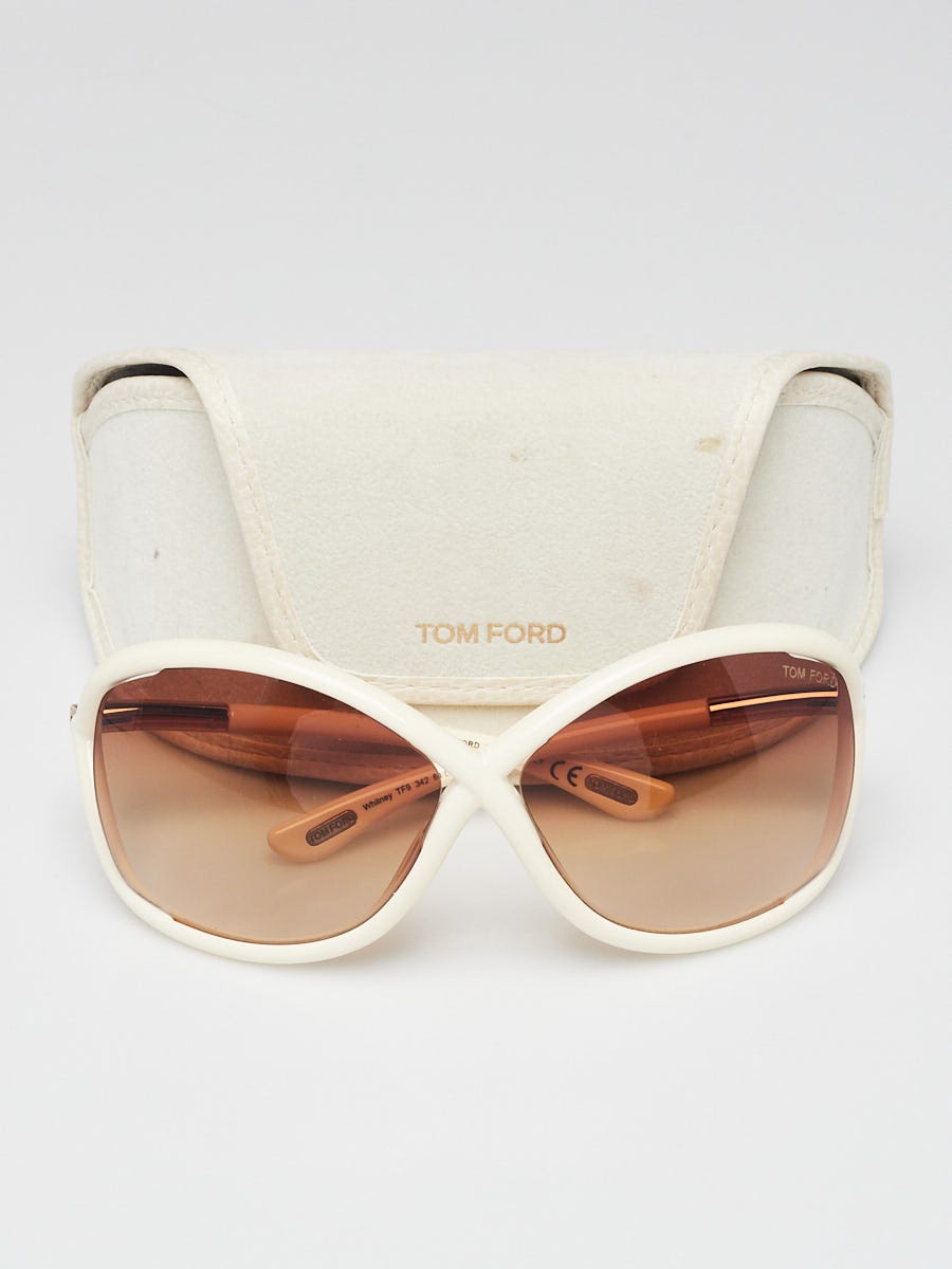 本物保証 トムフォード サングラス Whitney / Jennifer 白 Tom Ford White Frame Gradient Tinted Whitney Sunglasses | Yoogi's 小物