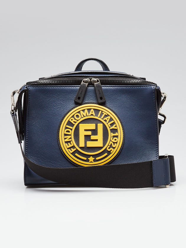 Fendi Blue/Yellow Vitello Grace Lui Small Crossbody Bag 7VA400