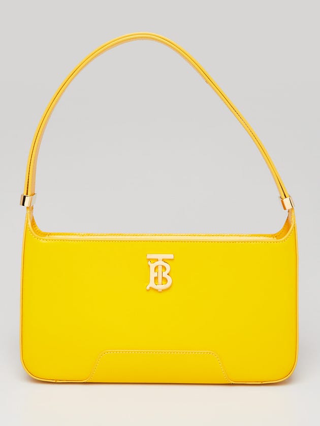 Burberry Deep Saffron Leather TB Monogram Medium Shoulder Bag