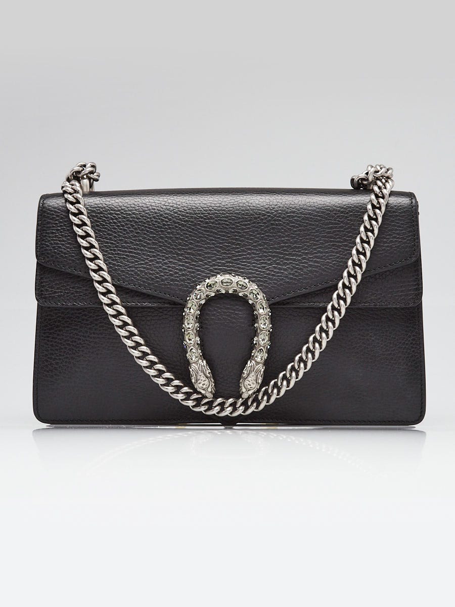 Gucci Black Leather Dionysus Small Shoulder Bag | Yoogi's Closet