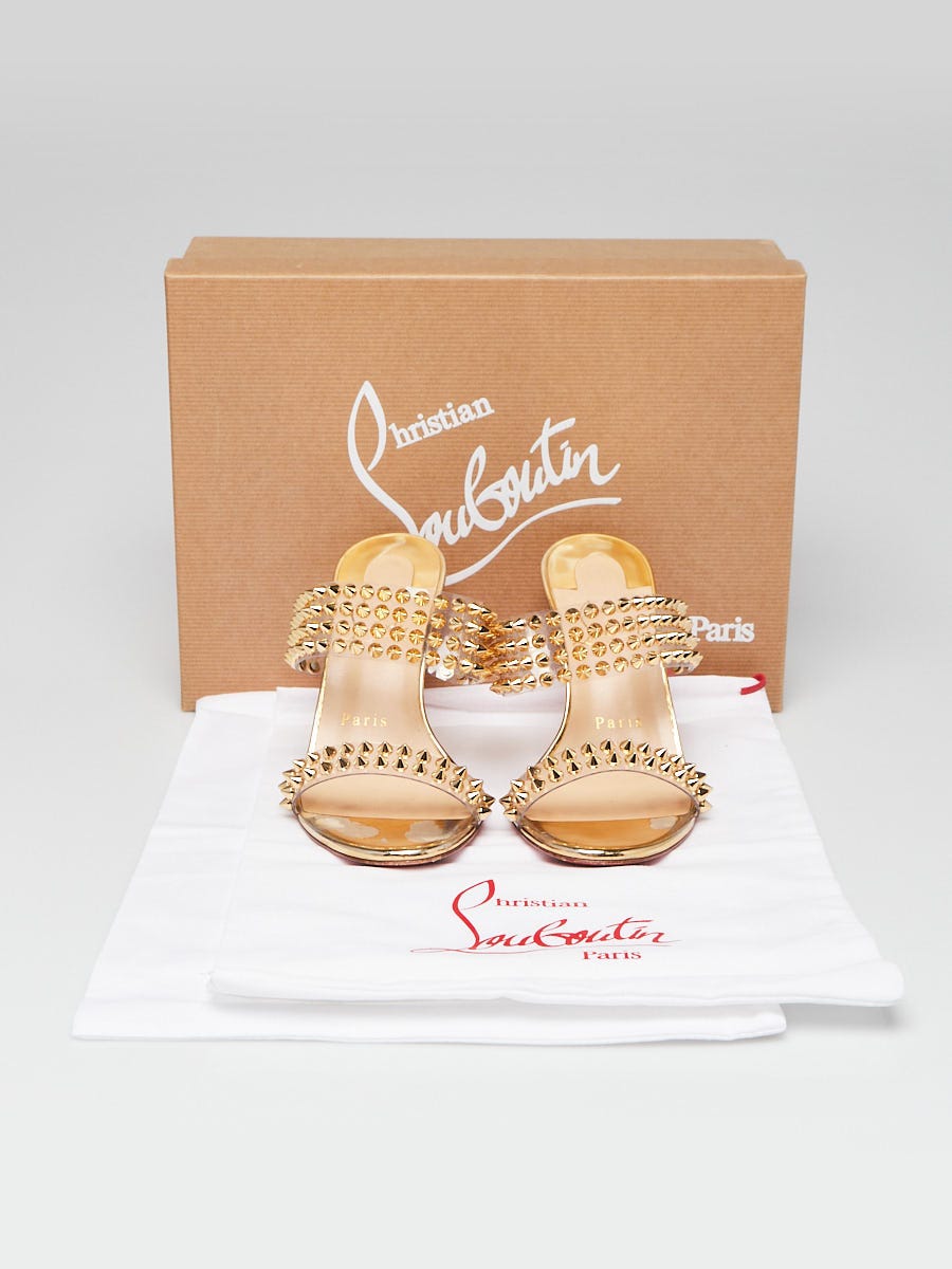 Christian Louboutin ゴールド　ルブタン 36 リペア済 Christian Louboutin ゴールド ルブタン 36 リペア済 Christian