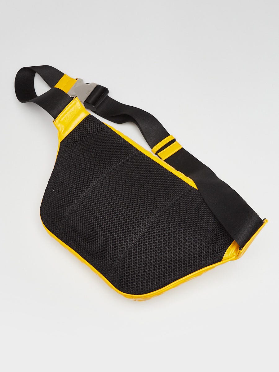 Fendi Yellow Leather Embossed FF Belt Bag - 7VA434 | Yoogi's Closet