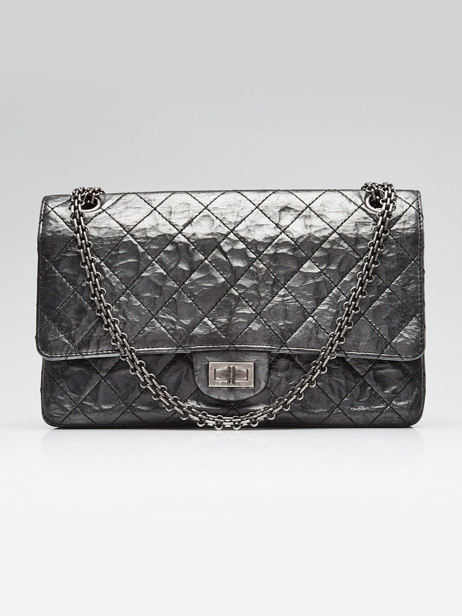 Chanel Metallic Silver 2.55 Reissue Quilted Aged Calfskin Leather