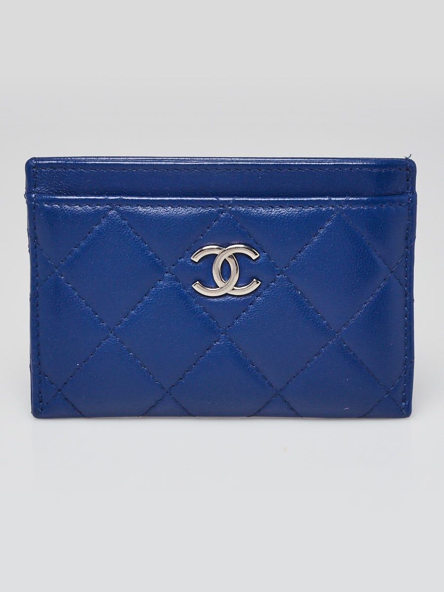 Chanelシャネル★CARD HOLDER★カードホルダー【ランク：S】 Card holder - Shiny grained calfskin, strass & silver-tone