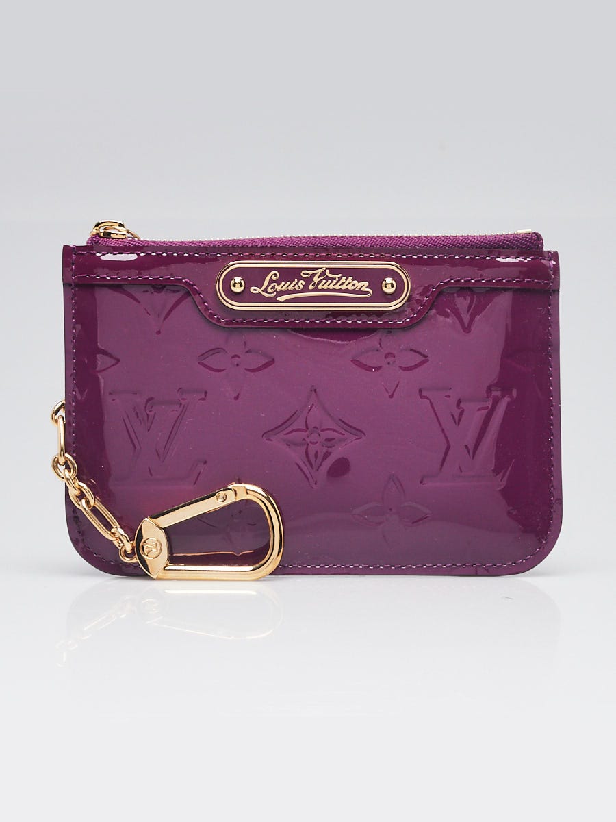 Louis Vuitton Violette Monogram Vernis Pochette Clefs Key Pouch