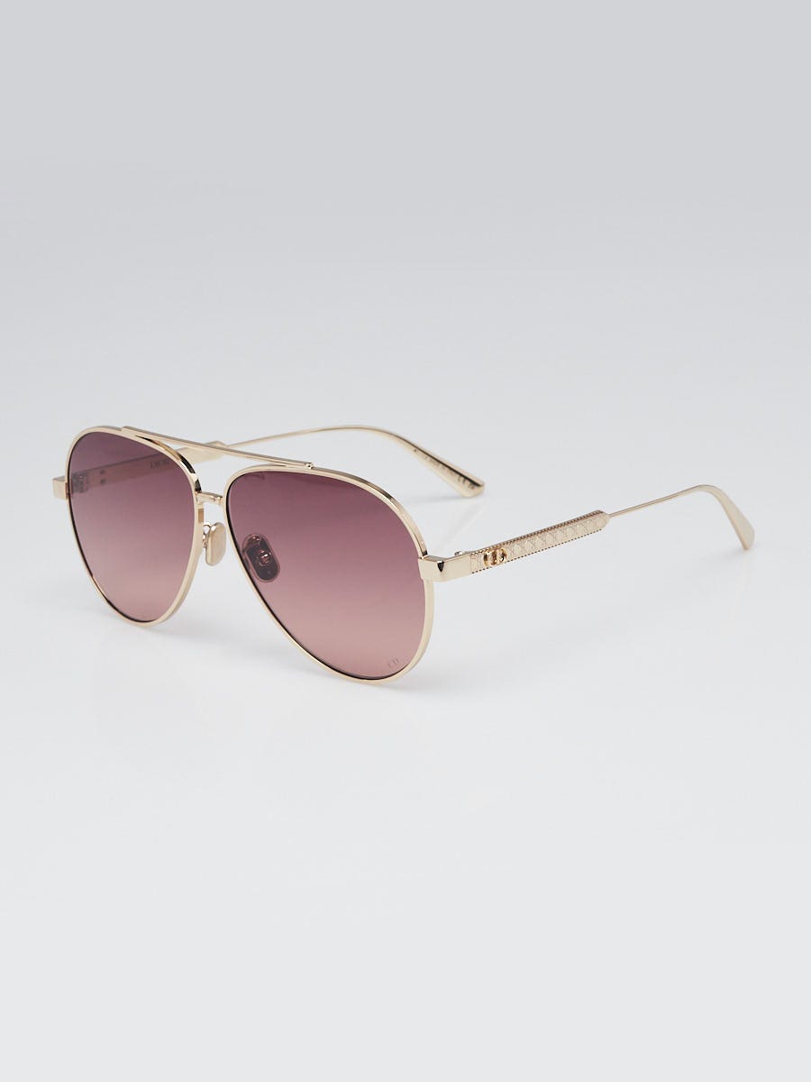 Christian Dior Goldtone Metal Aviator DiorCannage Sunglasses  display picture 3