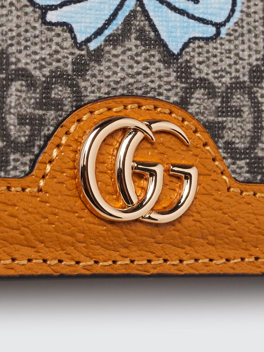 Gucci x Kai GG Coated Canvas Teddy Bear Printed Marmont Card Case