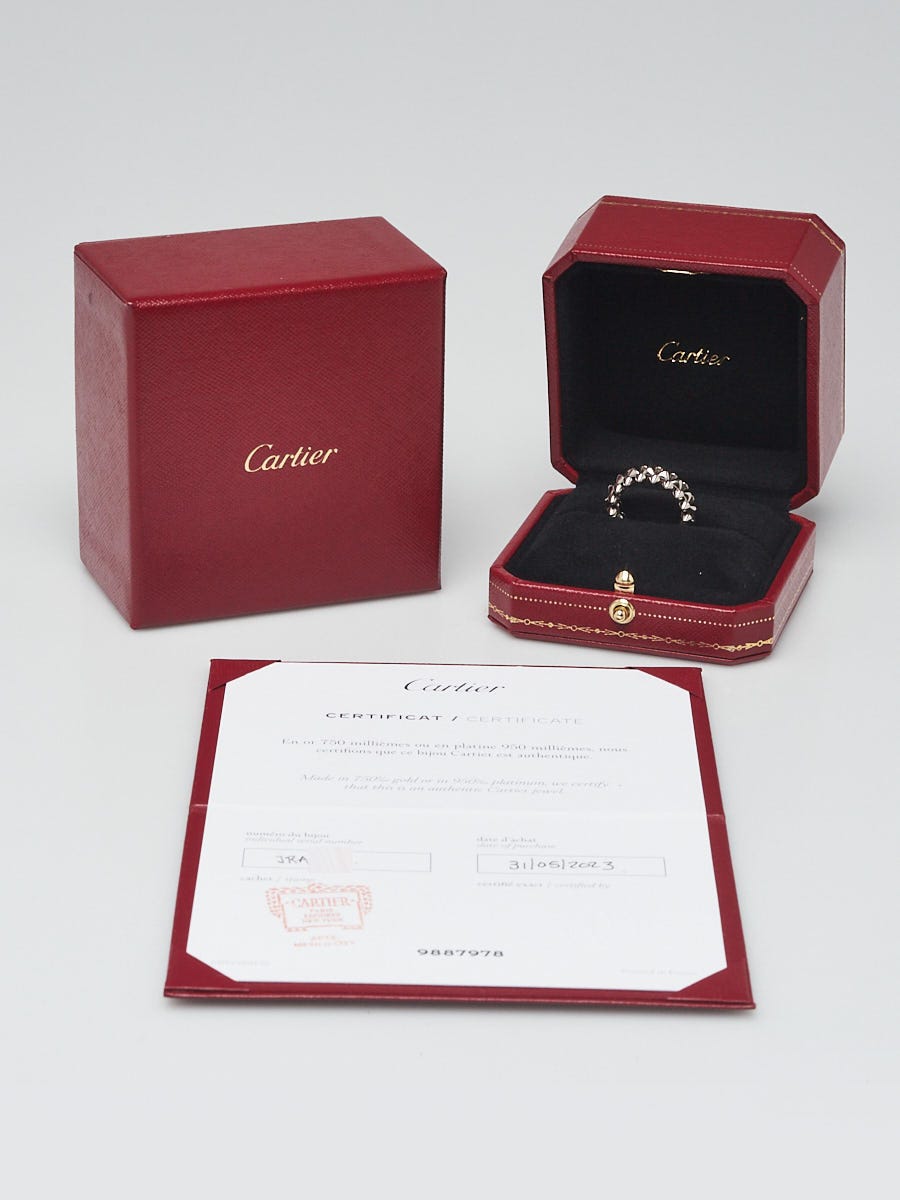 Cartier 18k Non-Rhodiumized White Gold Clash de Cartier Medium Model Ring Size 52/6