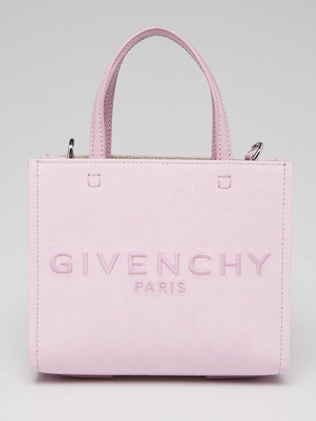 Givenchy Light Purple Canvas Mini G Shopping Tote Bag w/o Strap
