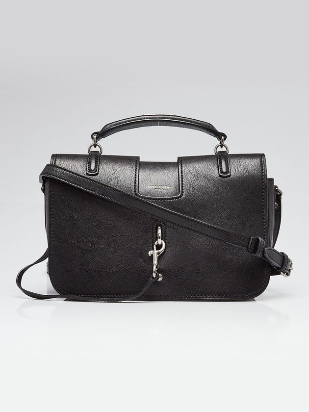 Yves Saint Laurent Black Leather Medium Charlotte Messenger Bag