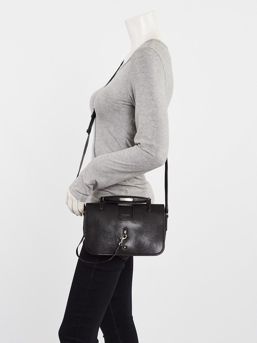 Yves Saint Laurent Black Leather Medium Charlotte Messenger Bag