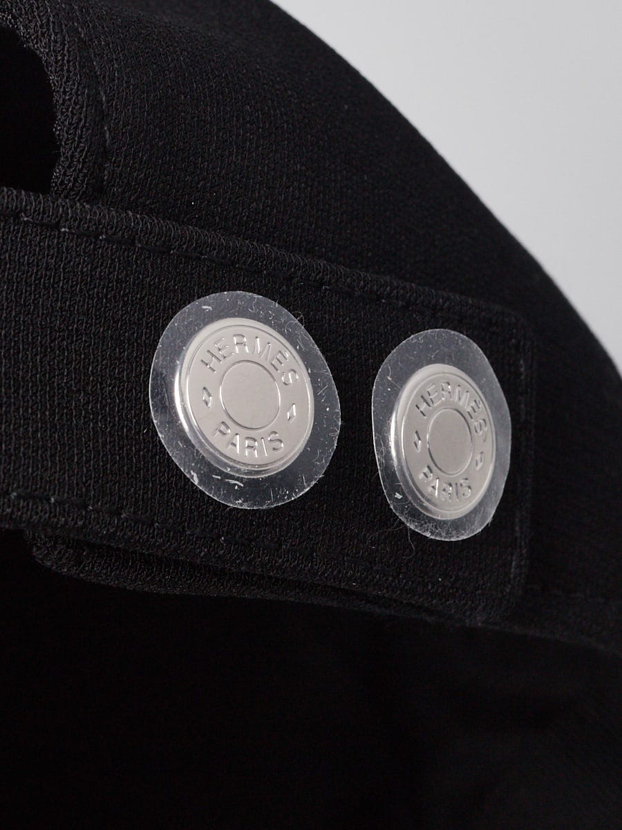 Hermes Black Cotton Tess Pop Cap Size 59 | Yoogi's Closet