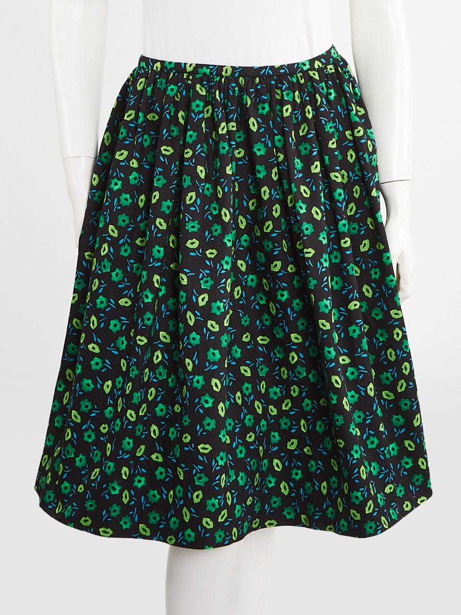 Prada 幾何学模様入り コットンスカート Cotton skirt 関税込 Prada Skirt Size 38 IT: Winter Scene Print