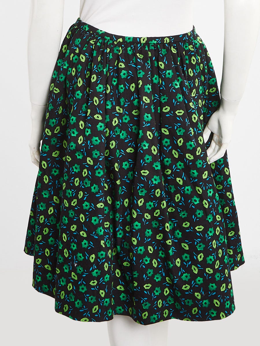 Prada Floral print linen miniskirt 関税込 Natural Floral print linen miniskirt | PRADA