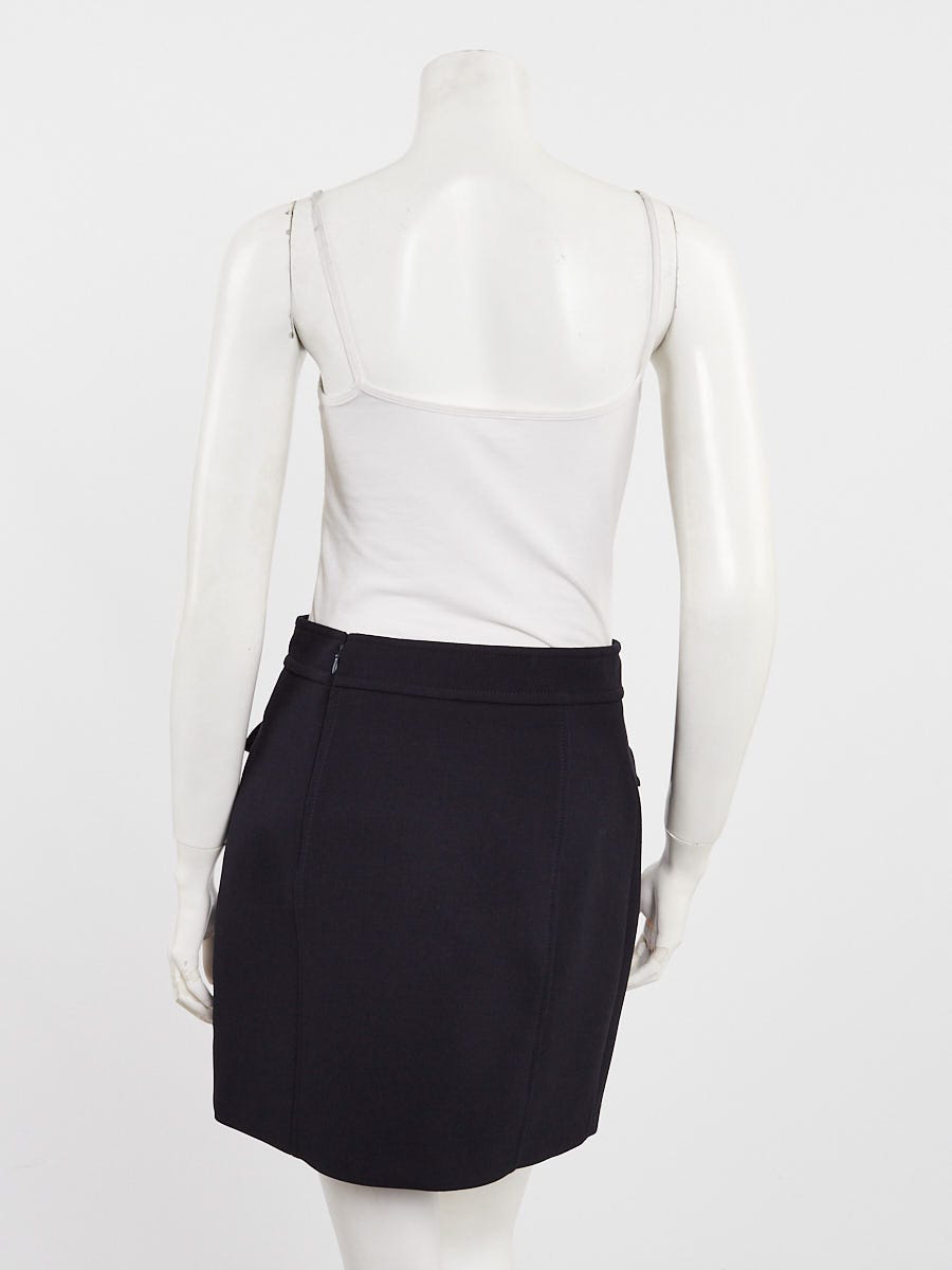 Prada Blue Wool Mini Skirt Size 6/40