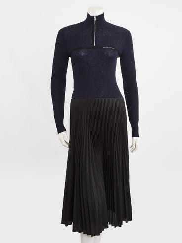 knee length dresses for ladies Prada Black Long Sleeve Midi Dress with Crystal Embellishment Details Sellier knee length dresses for ladies Prada Black Long Sleeve Midi Dress with Crystal Embellishment Details Sellier