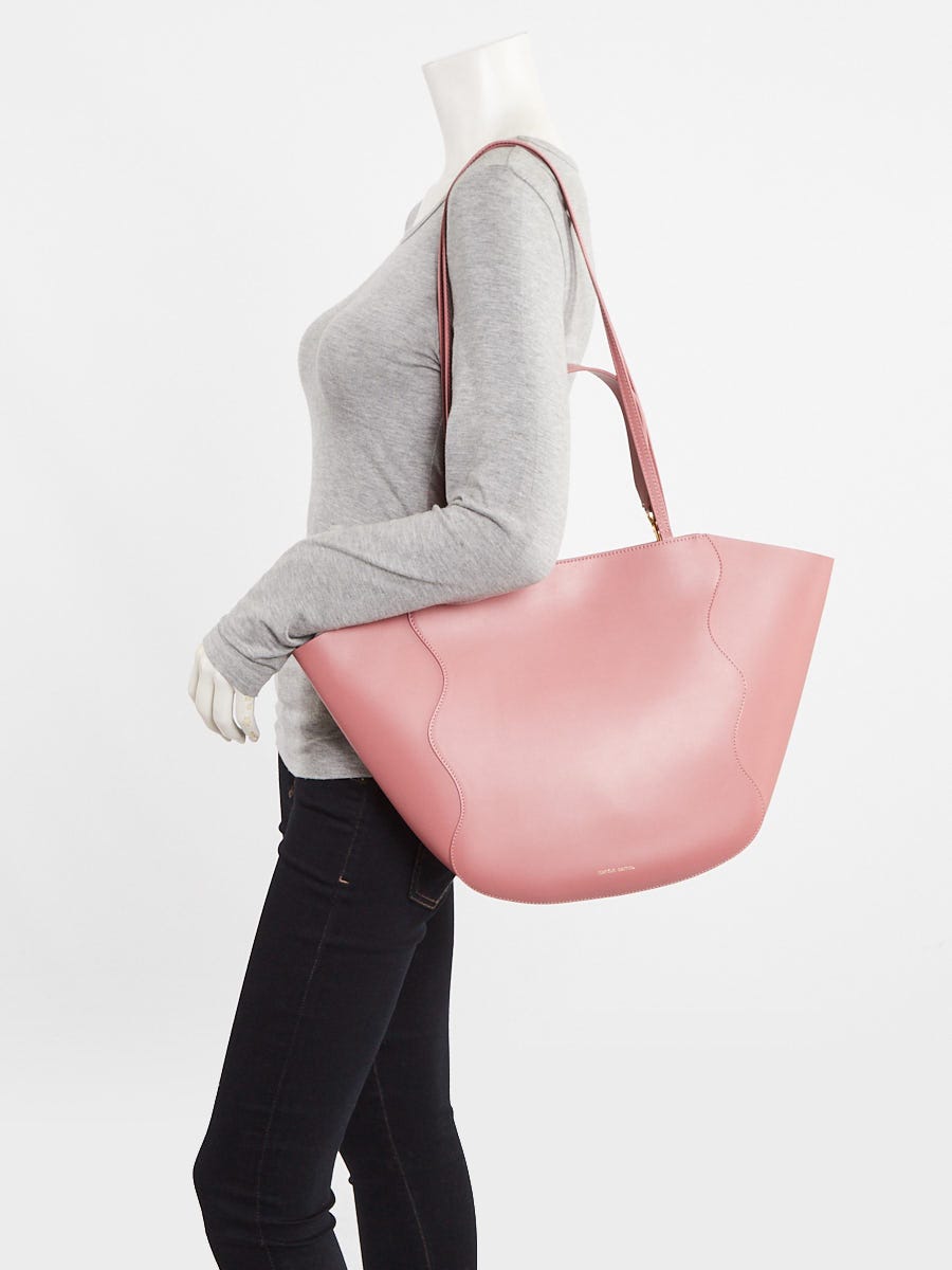 MANSUR GAVRIEL ピンクトートバッグ Mansur Gavriel Light Pink Grained Leather Large Tote Bag