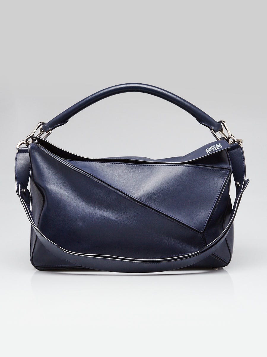 Loewe Blue Leather Large Puzzle Edge Bag | Yoogi's Closet