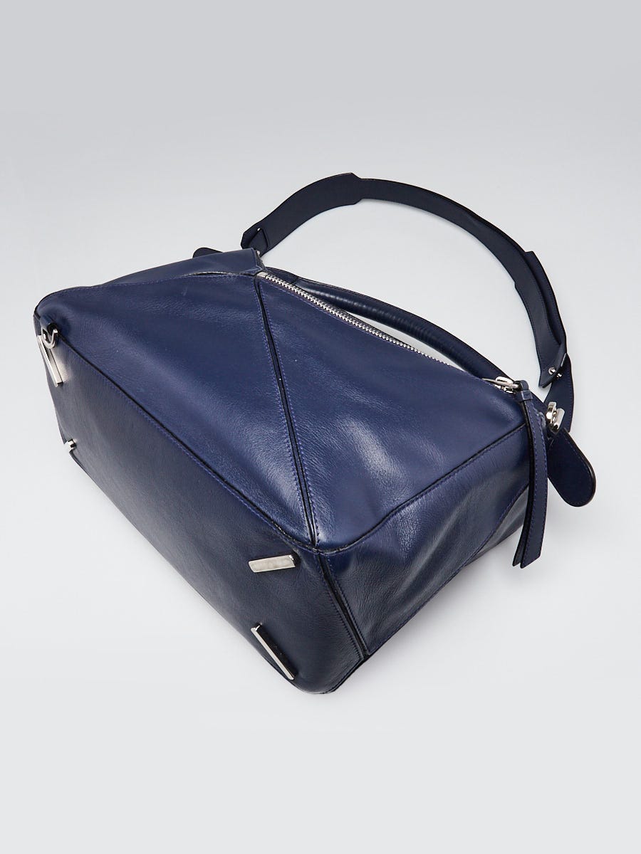 Loewe Blue Leather Large Puzzle Edge Bag | Yoogi's Closet