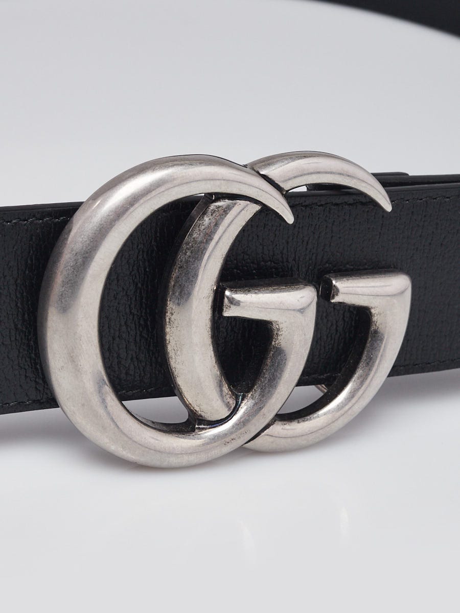 Gucci Black Leather Double G Belt Size 100/40 | Yoogi's Closet