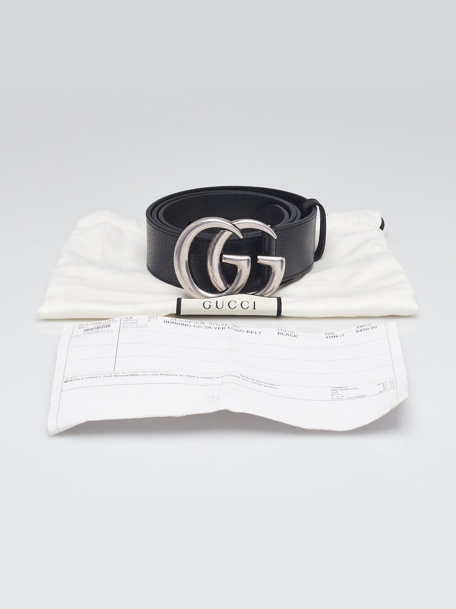 GUCCI ベルト ブラック 100/40 GG Marmont thin belt in black leather | GUCCI® US