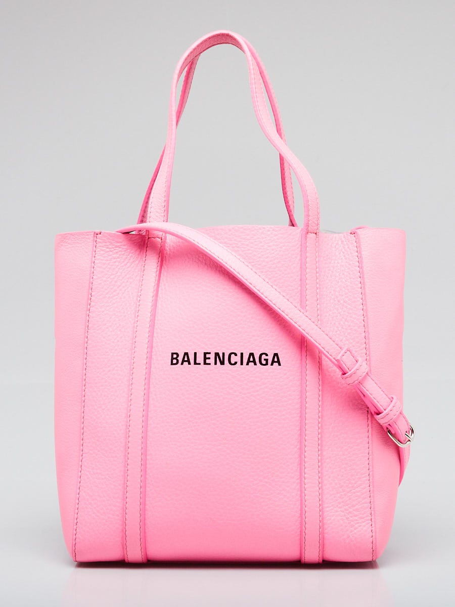 Balenciaga Neon Pink Calfskin Leather XXS Tote Bag