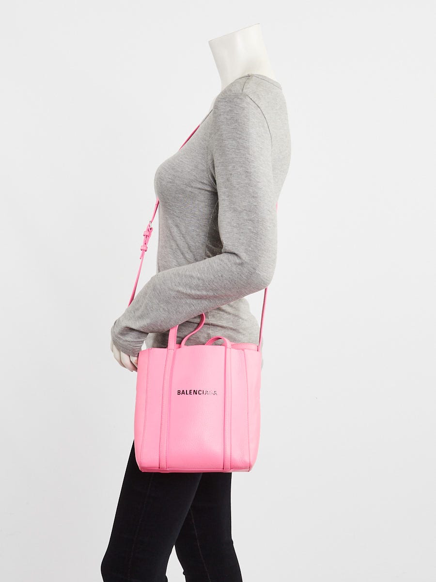Balenciaga Neon Pink Calfskin Leather XXS Tote Bag