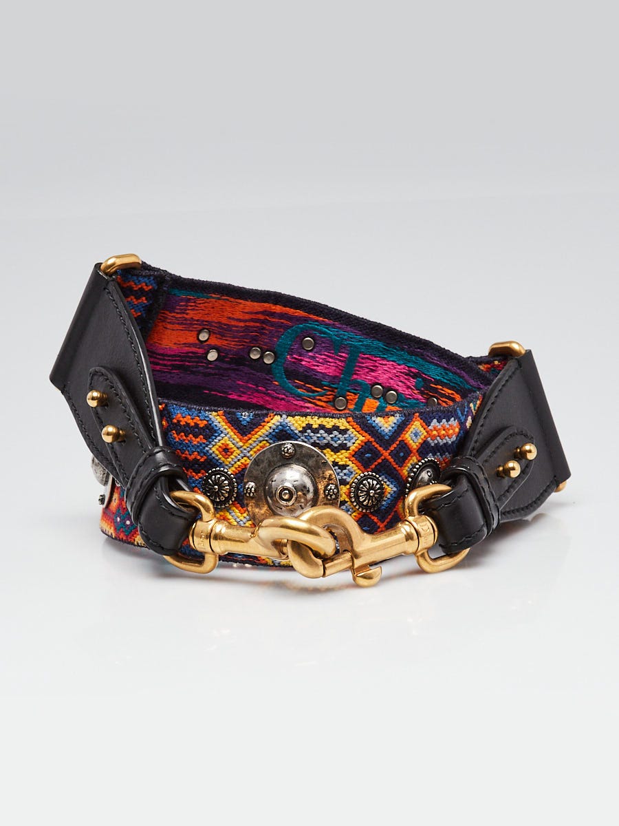 Christian Dior Multicolor Embroidered Studded Canvas