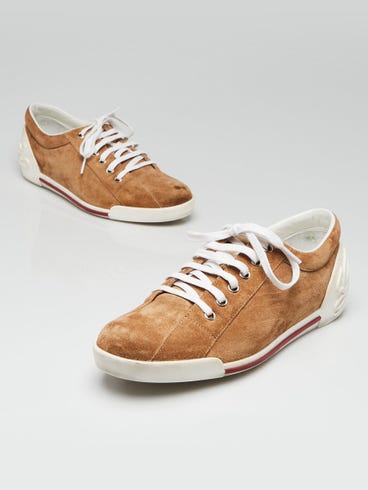 Gucci Light Camel Suede Low-Top Boulevard Sneakers Size 7.5/38