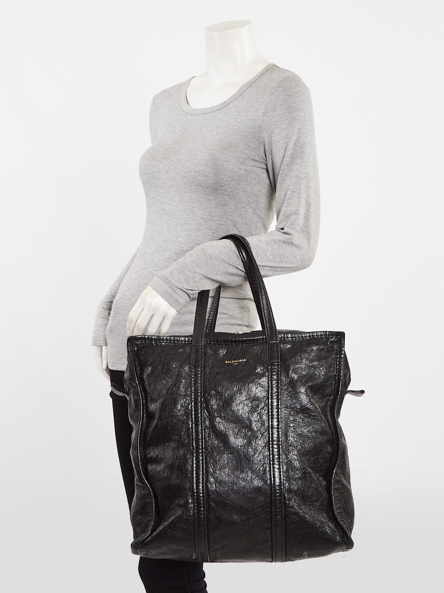 Balenciaga Black Leather Bazar Shopper Tote Bag | Yoogi's Closet