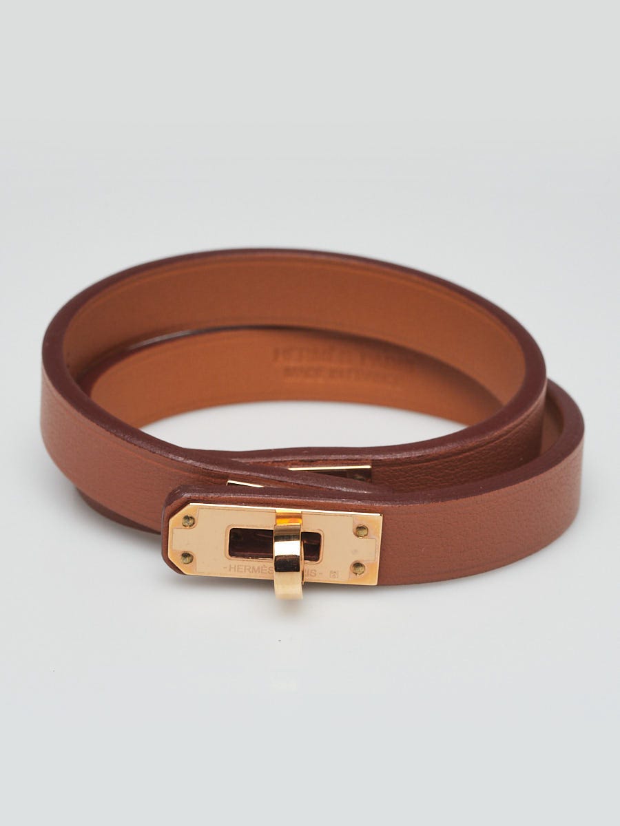 Hermes Gold Swift Leather Gold Plated Mini Kelly Double Tour Hermes Gold Swift Leather Gold Plated Mini Kelly Double Tour
