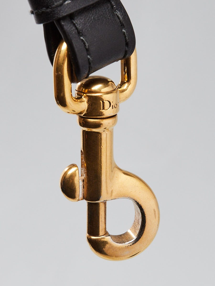 Christian Dior Black/Beige Dior Embroidered Canvas Logo Strap