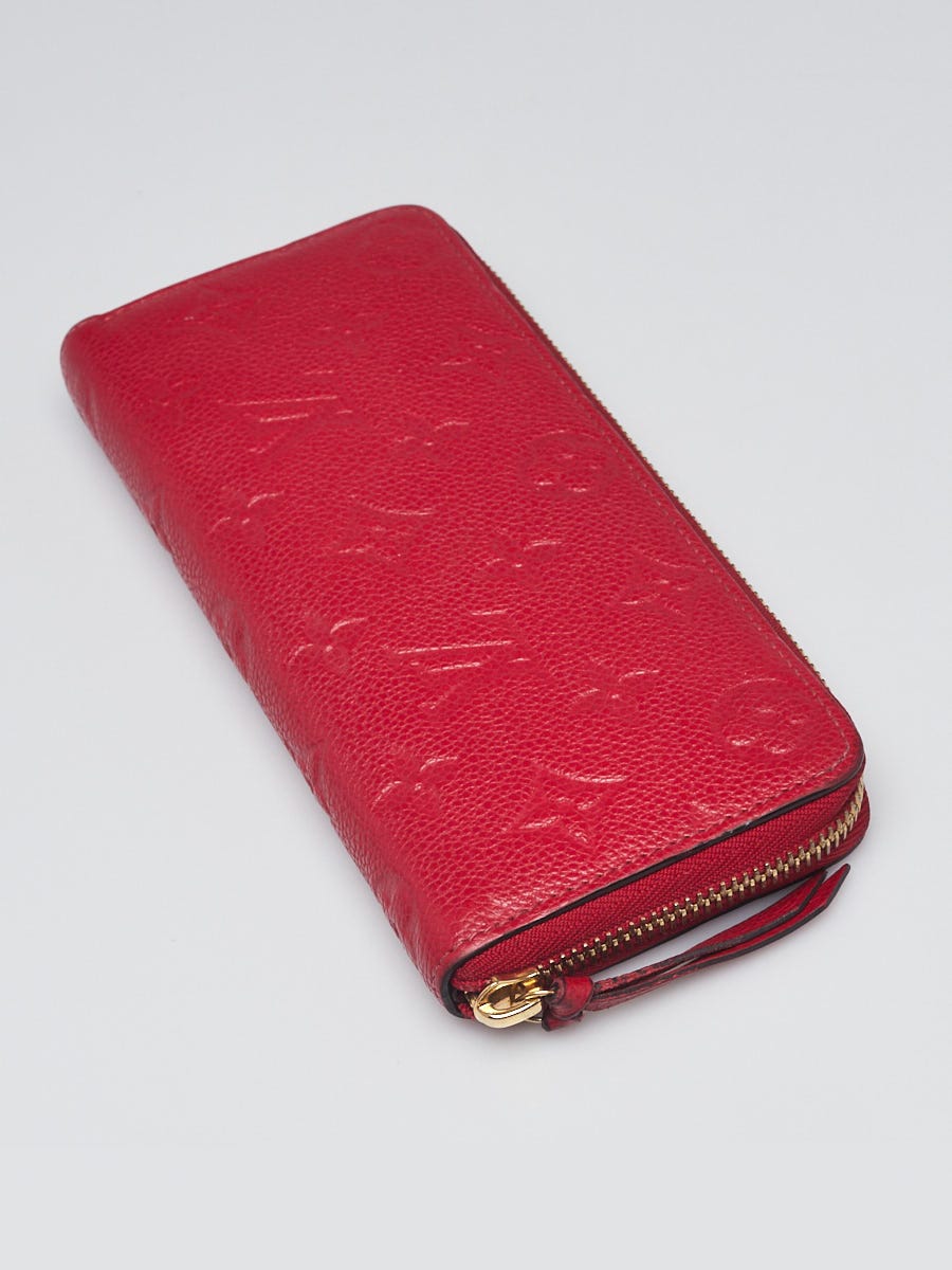 Louis Vuitton Cerise Monogram Empreinte Leather Clemence Wallet