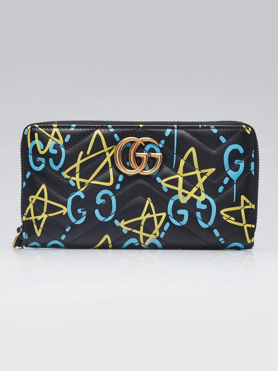 Gucci Black Multicolor Quilted Leather Gucci Ghost Metalasse