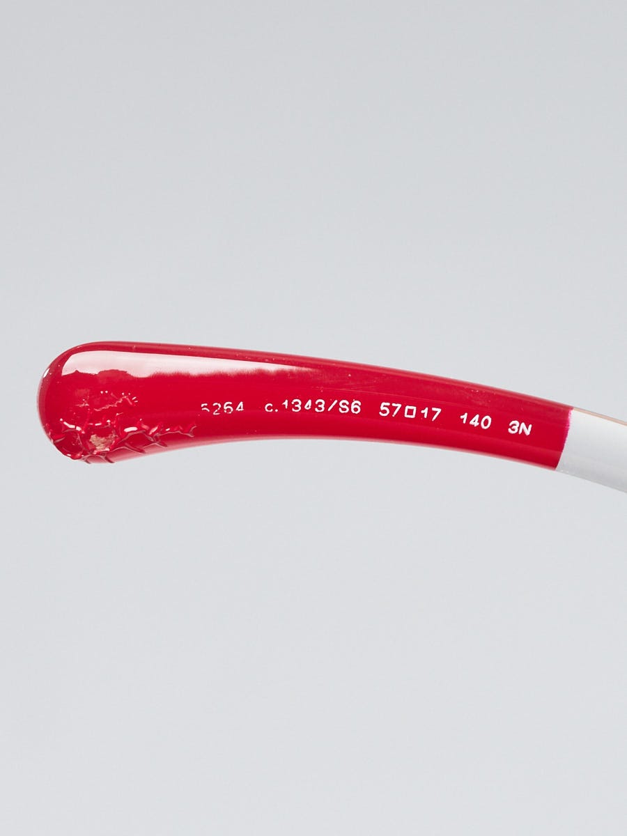 Chanel Red Acetate Cat Eye Frame CC Sunglasses - 5264  display picture 1