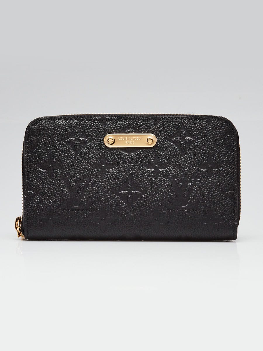 LOUIS VULTON BLACK WALLET ルイ・ヴィトン Louis Vuitton Black Monogram Empreinte Leather Margot Zippy