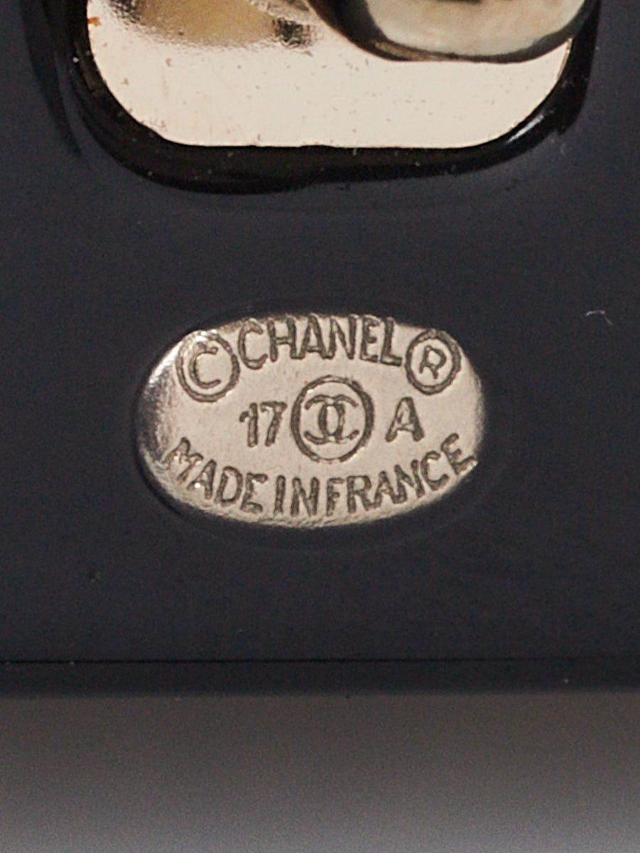Chanel Black Resin Crystal No. 5 Perfume Bottle CC Brooch