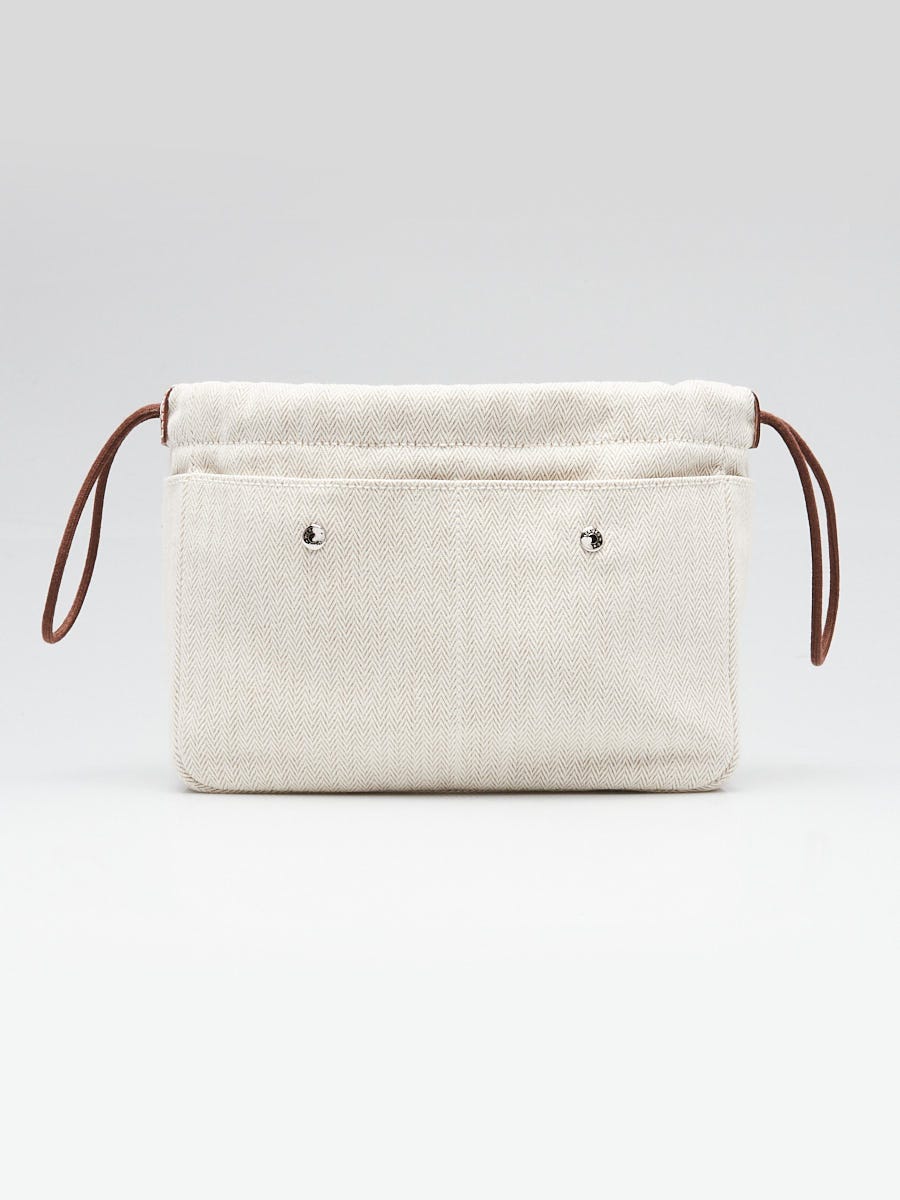 バッグのインサートやポーチに♪ [HERMES] フルービ20 HERMES Fourbi 20 Bag Insert PM Naturel 1045945 | FASHIONPHILE