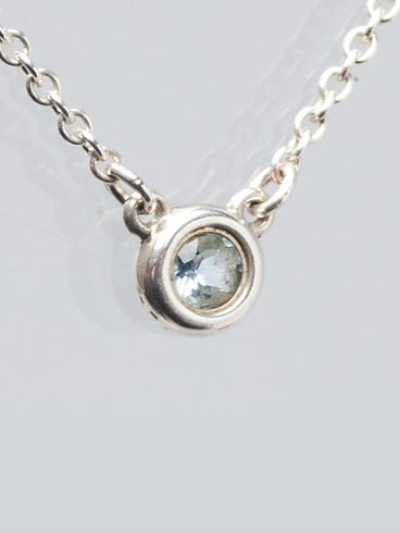 Tiffany
Co. Sterling Silver and Aquamarine Elsa Peretti Color by the Yard Necklace