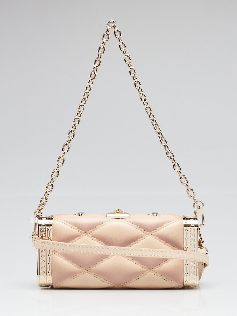 Louis Vuitton Beige Quilted Lambskin GO-14 Malletage Minaudière Bag