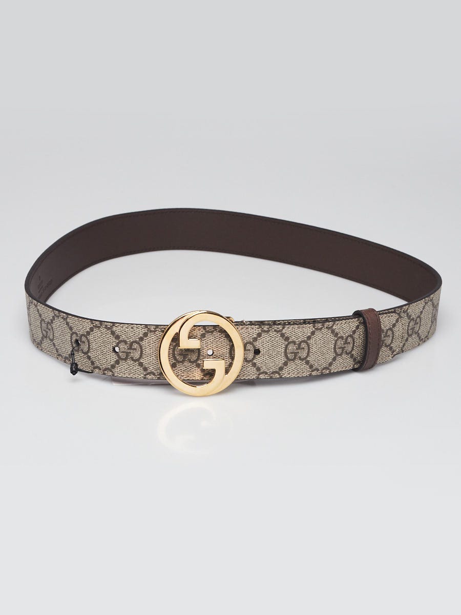 New - Gucci interlocking gg belt size 75 RDC14603 GUCCI Leather Web Stripe Interlocking G Buckle Belt  main image 4