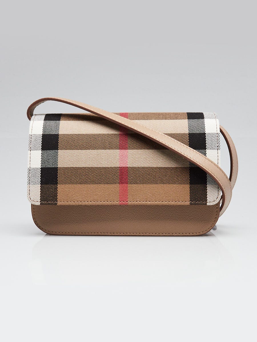バーバリー　madison ショルダーバッグ Burberry Chestnut Beige Check Canvas/Leather Madison Crossbody Bag