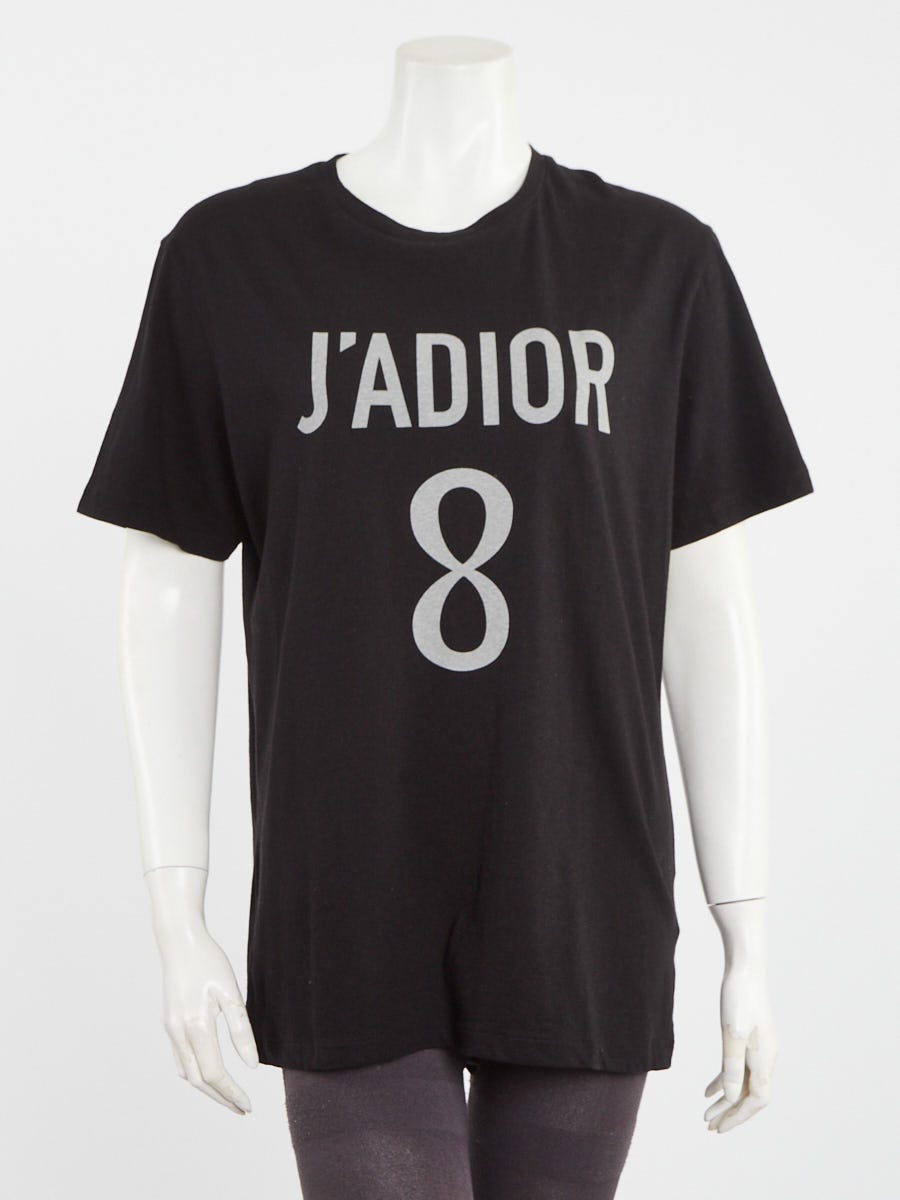 Christian Dior Black Cotton J'ADIOR 8 T Shirt Size XL