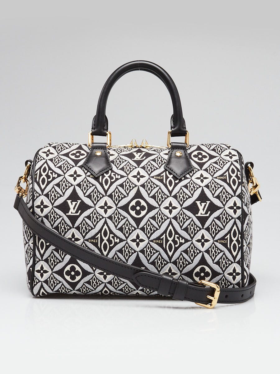 Louis Vuitton Black Since 1854 Canvas Speedy Bandouliere 25 Bag