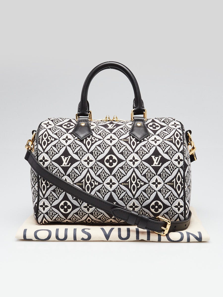 Louis Vuitton Black Since 1854 Canvas Speedy Bandouliere 25 Bag