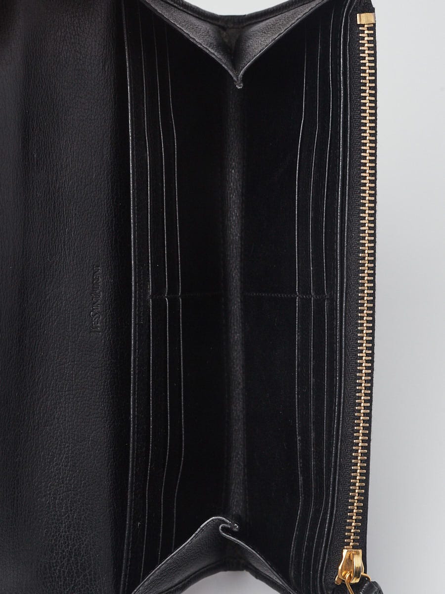 Yves Saint Laurent Black Leather Belle du Jour Wallet