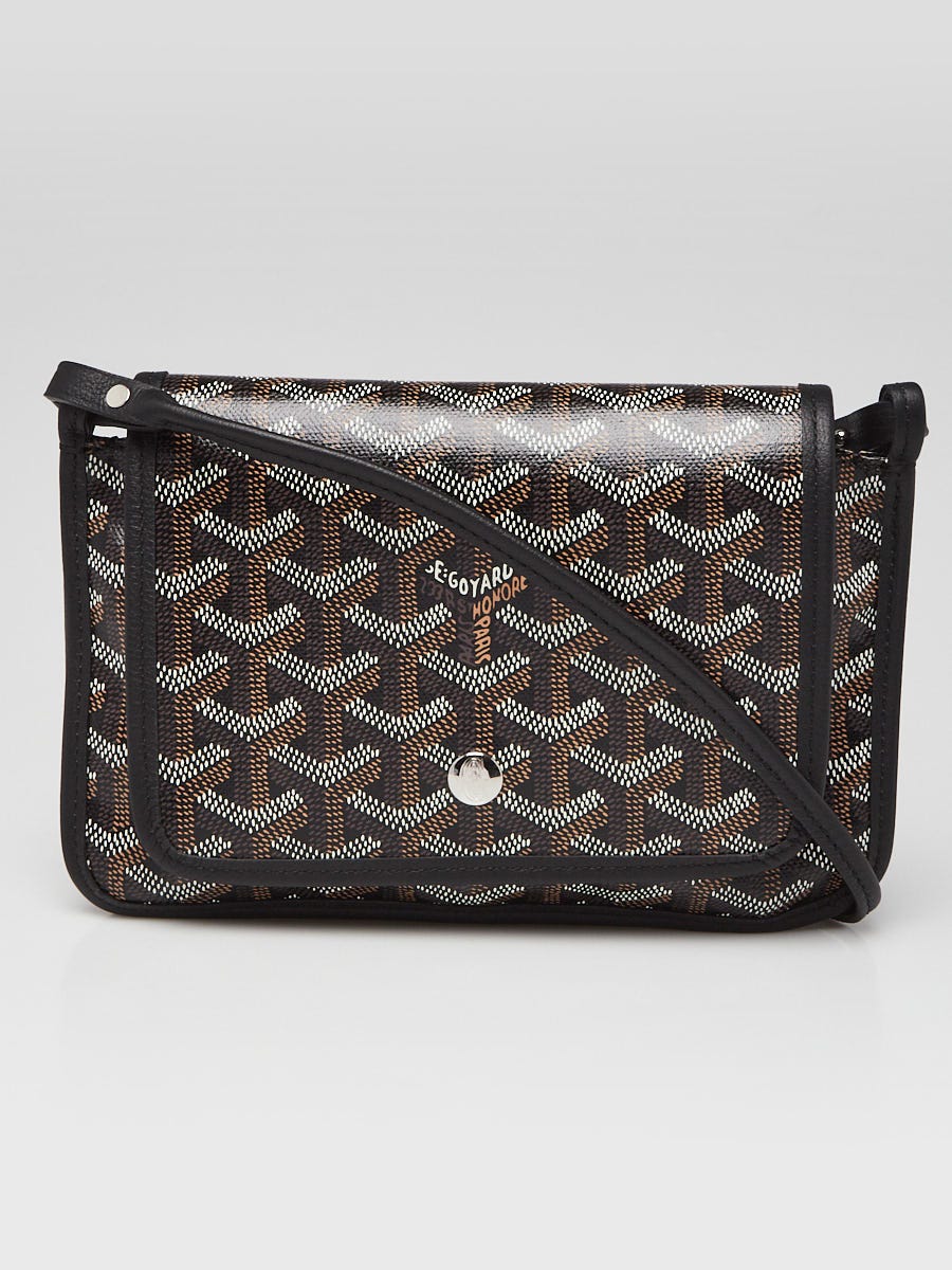 Goyard Black/Brown Chevron Print Coated Canvas Plumet Crossbody