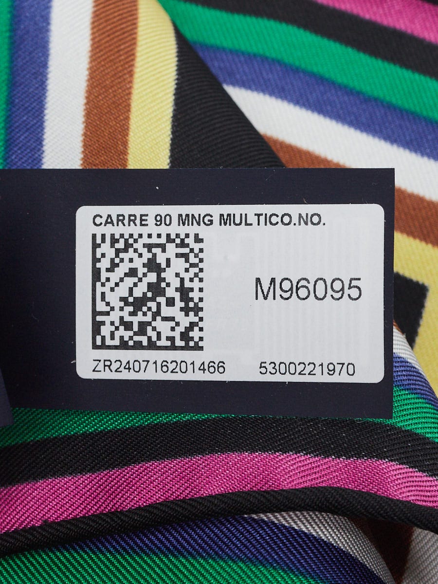 Louis Vuitton x TM Black Monogram Multicolore Silk Square Scarf
